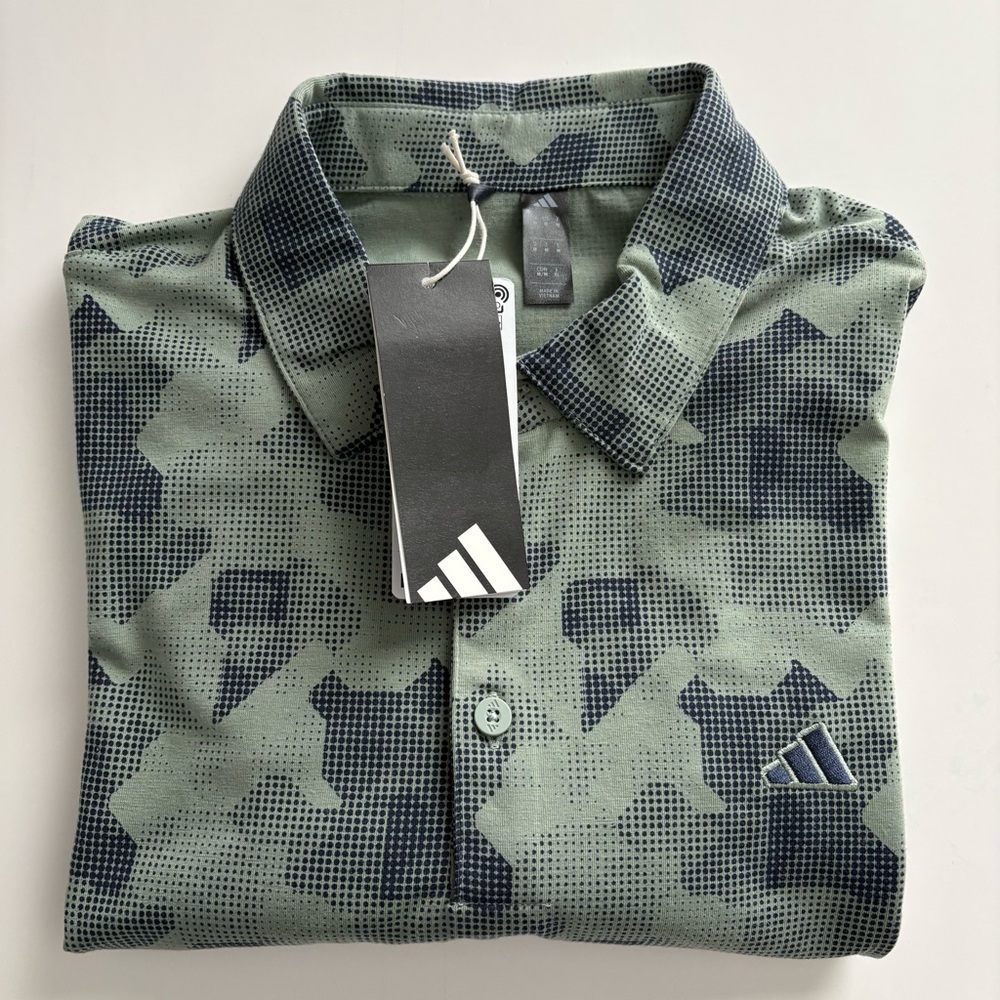 Men’s Adidas Golf Go To Printed Polo Shirt Medium MSRP $75 - Picture 3 of 7